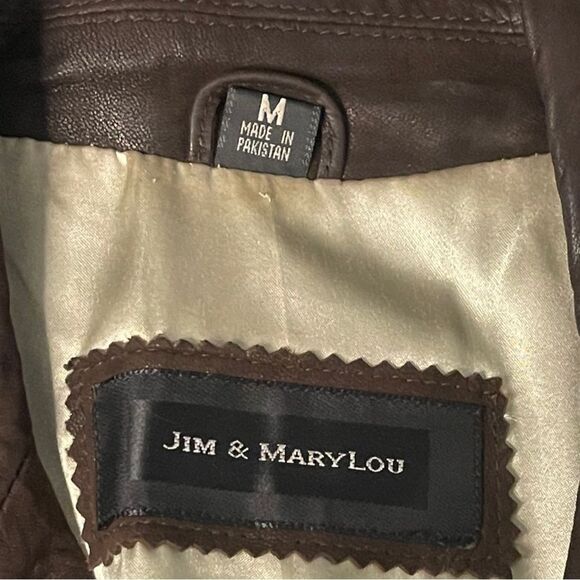 Jim & Mary Lou’s Womens’s Dark Chocolate Brown Leather Jacket - Picture 6 of 11